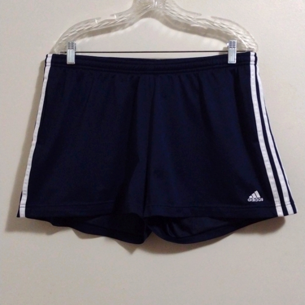 Adidas Navy Blue Lined Exercise Running Jogging Shorts!